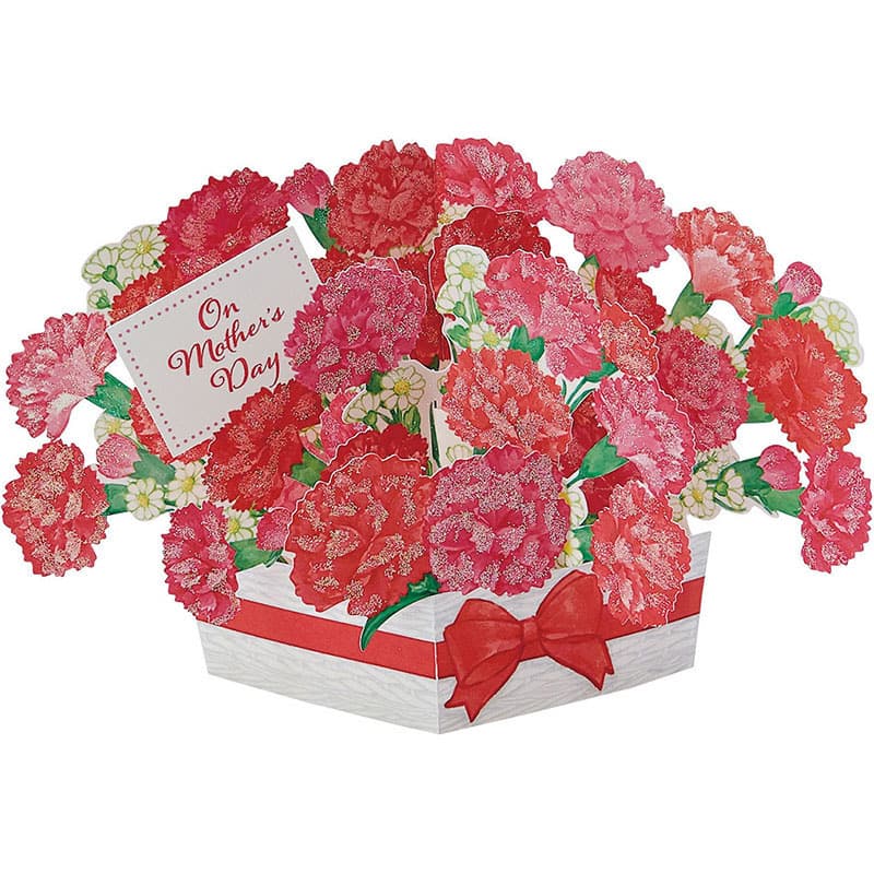 母の日カード 立体 横長花かご JMD 17-5 614009 サンリオ sanrio グリーティングカード 感謝 ありがとう お母さん おばあちゃん 母親 祖母 カーネーション フラワー