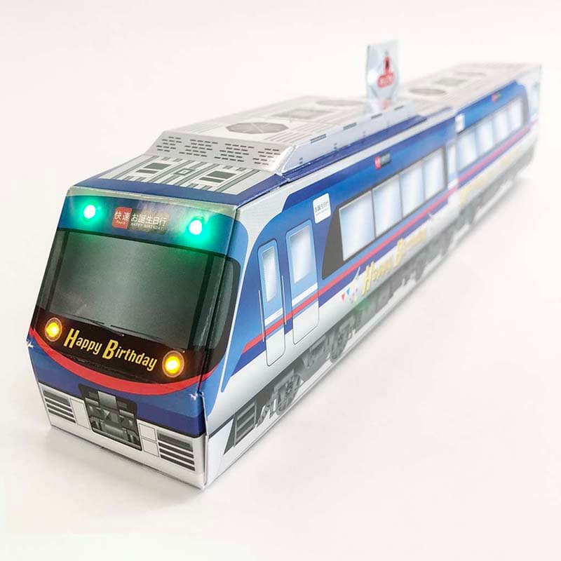 バースデーカード ライト&メロディー 立体 電車 JPME3-9R 174173 サンリオ sanrio グリーティングカード 誕生日 お祝い 手紙 光る 音が...