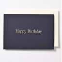 バースデーカード 金箔 Happy Birthday ネイビー GB2031 イーズプロダクツ EASE グリーティングカード 大人 シンプル きれい 手紙 誕...