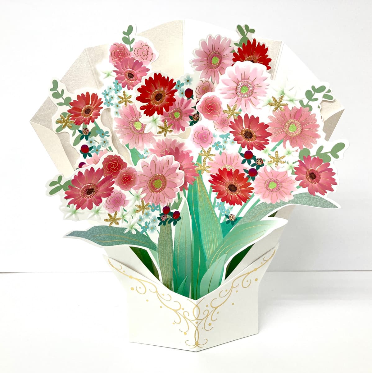 多目的カード スタンドタイプ フラワーカード GN1933 イーズプロダクツ EASE グリーティングカード 手紙 挨拶 花 フラワー 感謝 花束