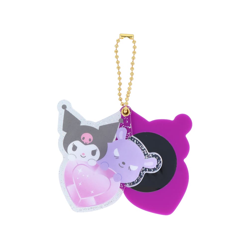 ミラー付アクキー はあとぎゅっ クロミ&バク S8349614 サンスター文具 キャラクターグッズ サンリオ かわいい 大人 学生 推し活 鏡 身だしなみ スライド アクリルキーホルダー マスコット