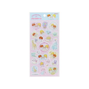 ぷっくりシール リトルツインスターズ レトロ S8812772 サンスター文具 周年記念 サンリオキャラクターズ かわいい 大人 アニバーサリー ステッカー デコレーション