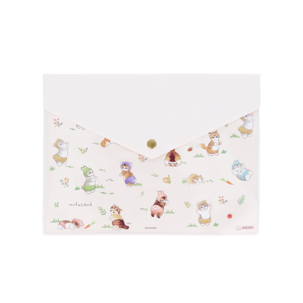 mofusand モフサンド 第8弾 フラットケース にゃんぱんつ！ S8726620 サンスター文具 キャラクターグッズ ぢゅの かわいい 大人 A5 収納 整理