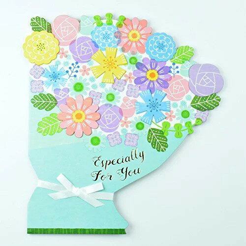 ダイカット色紙 フラワーブーケ ブルー 62-145 Z&K