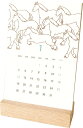 【予約商品】2026年度カレンダー 卓上 木製スタンド付き Ah La La アララ ECAL-145 エルコミューン 令和8年 月曜始まり シンプル かわいい...