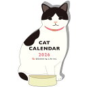 2026年度カレンダー 卓上 アニマルダイカットカレンダー ねこ C-1717-ET グリーティングライフ 令和8年 日曜始まり 大人 かわいい 動物 イラスト...