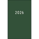 【予約商品】2026年度ダイアリー 12月始まり B6スリムサイズ マンスリー Noritake ディープグリーン CD-1409-NT グリーティングライフ スケジュール帳 手帳 大人 シンプル 令和8年