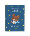 【予約商品】2026年度ダイアリー 2025年10月始まり くまのがっこう B6 マンスリー&ブロック式ウィークリー 紺 26-29KD-6B スクエア squ...