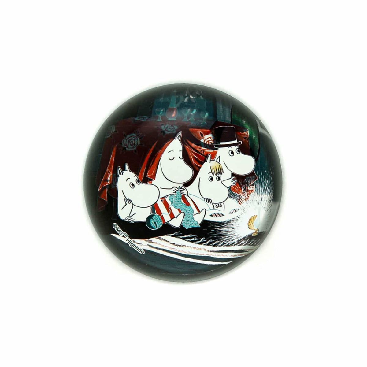 ムーミン ガラスペーパーウェイト B(ムーミン谷のよる) MM104-B ハイタイド キャラクターグッズ 文具 文鎮 おもし 固定 紙 手紙 あす楽