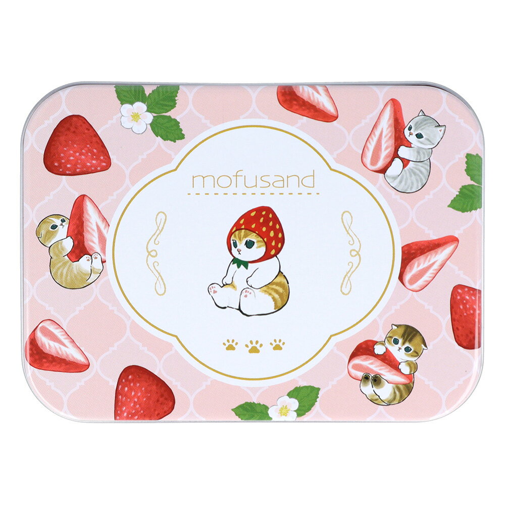 【30％OFF】mofusand 缶入りメモ ストロベリーティー S2840499 サンスター文具 キャラクターグッズ モフサンド ぢゅの いちご レモンのサムネイル