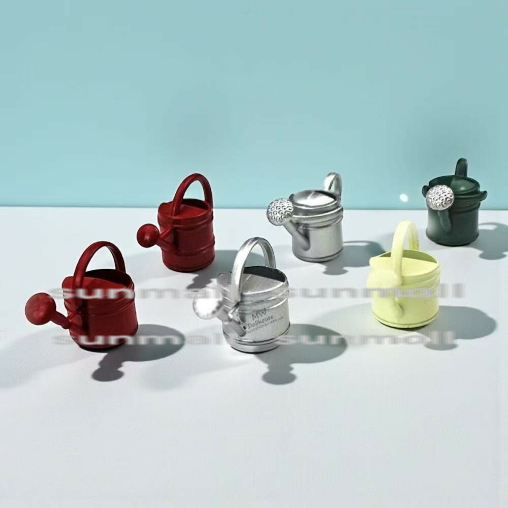 90000001【1点販売】【 7色展開】ミニチュアブリキじょうろ 1/12スケールミニチュア ドールハウスの庭..