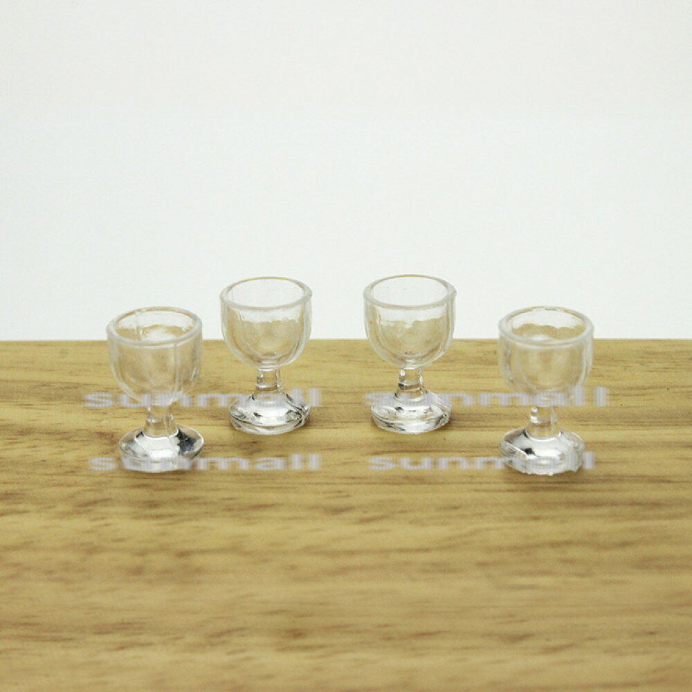 90000005【1セット5点販売】ミニチュア ワイングラス 透明ガラス風 グラスカップ ...