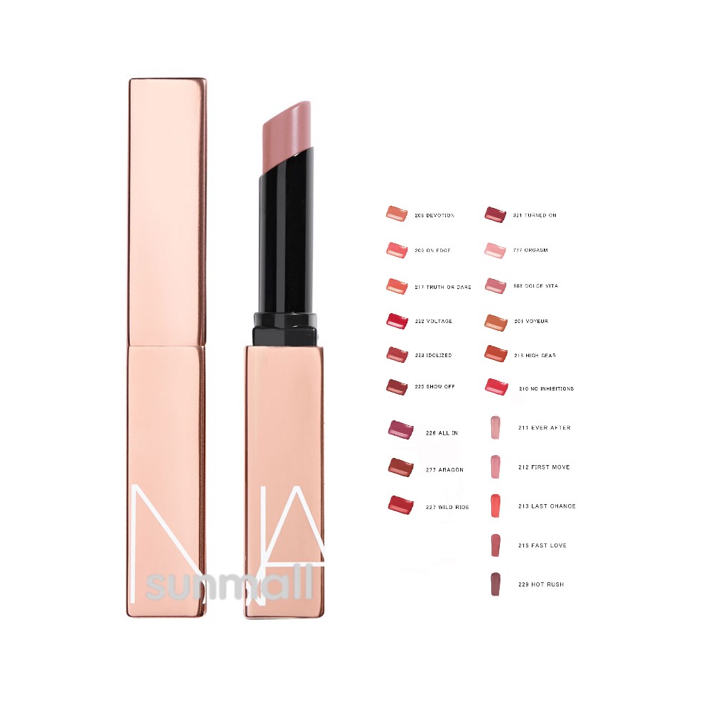 nars ナーズ アフターグロー センシュアルシャイン リップスティック 1.5g／リップスティック 正規品 軽い付け心地 口紅 持ち運びに便利 ミニリップ 唇をふっくら見せる リップ
