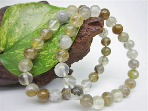 ※大特価※【ブレスレット】天然アゲートインクォーツΦ8.2±0.2mm【鑑定済み】