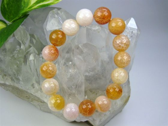 【ブレスレット】ファイヤーアゲート品質AAAΦ12±0.2mm【一点物】