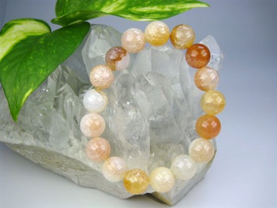 【ブレスレット】ファイヤーアゲート品質AAAΦ12±0.2mm【一点物】