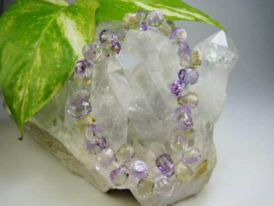 【ブレスレット】アメトリンドロップ多面カット品質AAA【一点物】