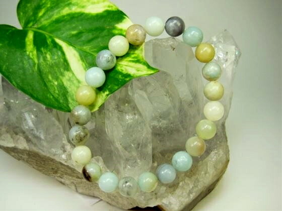 【均一ブレスレット】アマゾナイト中国産Φ8.5±0.3mm