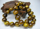 【均一ブレスレット】合成樹脂琥珀(ゴールドアンバー)Φ14.2±0.2mm