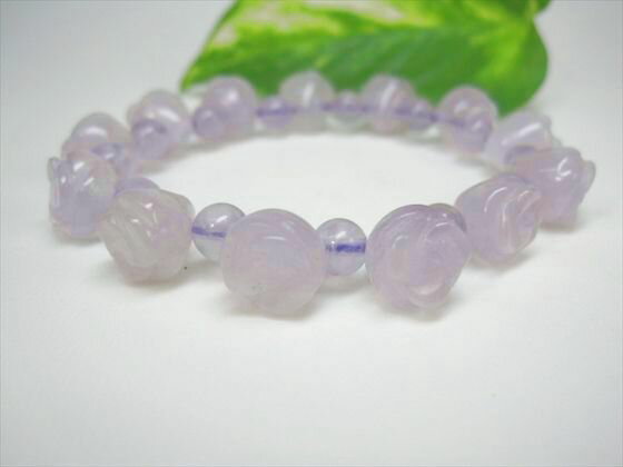 【均一ブレスレット】ラベンダーアメジストローズカット+ラウンドΦ10±0.2mm+Φ6±0.2mm
