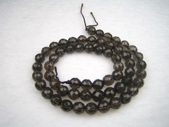 【連売り商品】スモーキークォーツ64面カットΦ6±0.2mm