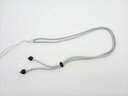 【ネックレス紐】グレー・ネフライトビーズ使用Φ2.3mm×最大58cm(調節可)