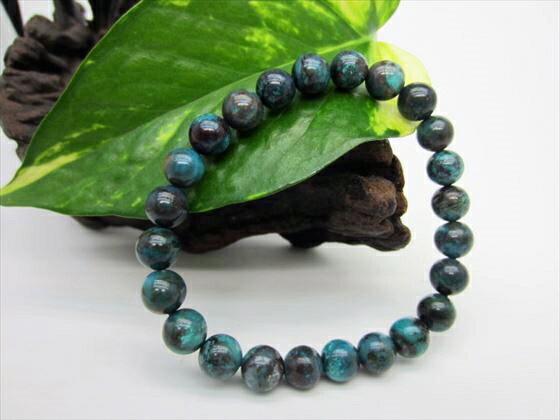 【ブレスレット】クリソコラ品質AAAΦ7.6±0.2mm【一点物】