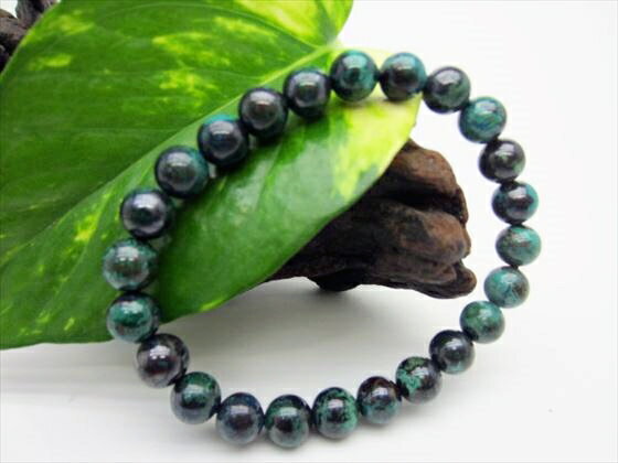 【ブレスレット】クリソコラ品質AAAΦ7.6±0.3mm【一点物】