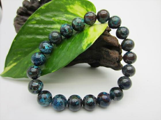 【ブレスレット】クリソコラ品質AAAΦ9.7±0.2mm【一点物】