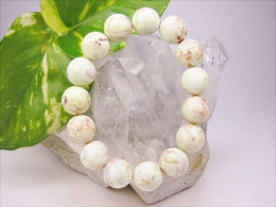 【ブレスレット】ニッケルマグネサイトクォーツ（ガスペイト)Φ14±0.2mm【一点物】(3.0)