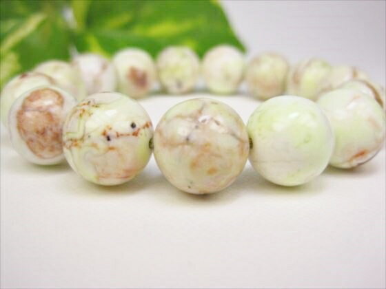 【ブレスレット】ニッケルマグネサイトクォーツ（ガスペイト)Φ14±0.2mm【一点物】