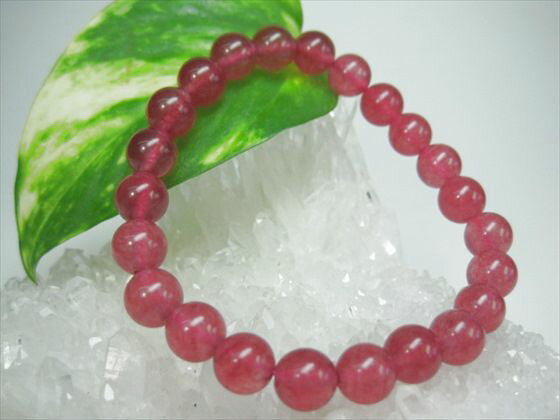 【均一ブレスレット】ピンクカルサイト(着色)Φ8.2±0.2mm