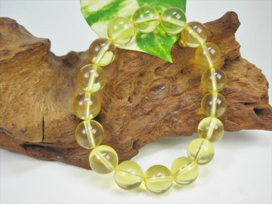 【均一ブレスレット】合成樹脂琥珀・ブルーアンバーΦ12±0.2mm