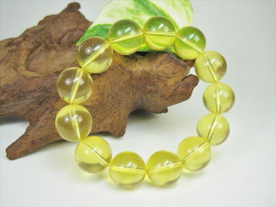 【均一ブレスレット】合成樹脂琥珀・ブルーアンバーΦ18±0.2mm