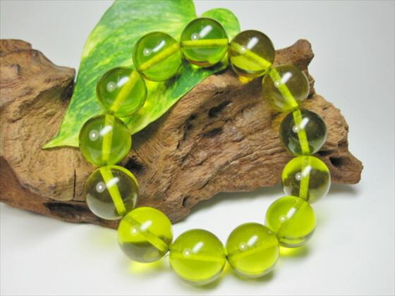 【均一ブレスレット】合成樹脂琥珀・ブルーアンバーΦ18.2±0.2mm