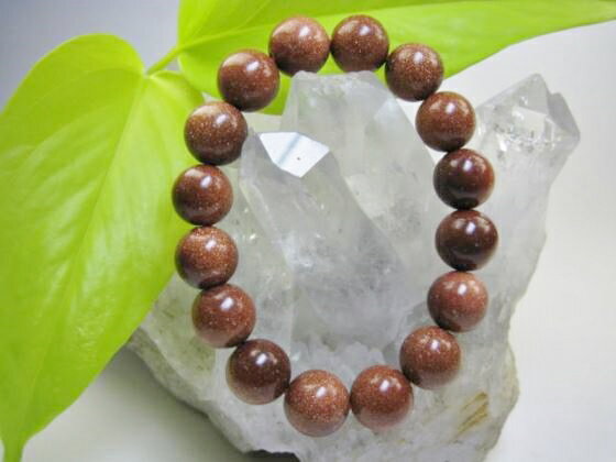 【均一ブレスレット】ゴールドストーン(人工石)Φ11.8±0.2mm