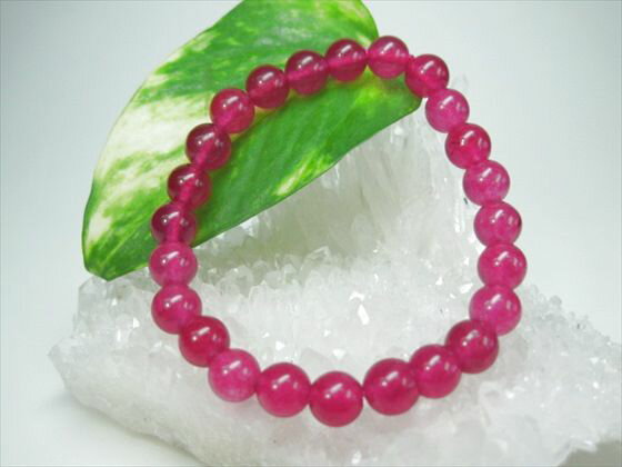 【均一ブレスレット】ピンクカルサイト(着色)Φ8.2±0.2mm