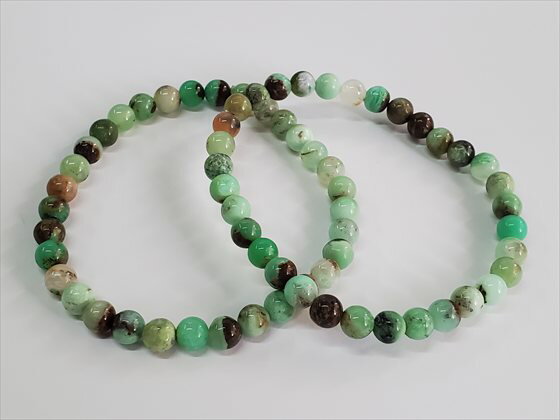 【均一ブレスレット】クリソプレーズΦ6±0.2mm