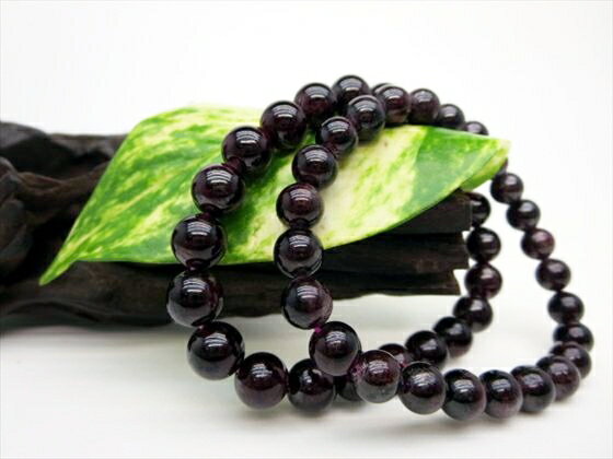 【均一ブレスレット】ガーネット品質AAAΦ7.5〜8.7mm