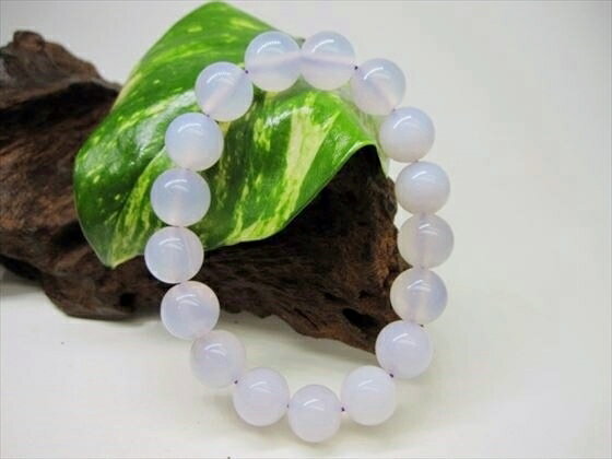 【均一ブレスレット】ラベンダーカルセドニー品質AAAΦ12±0.2mm