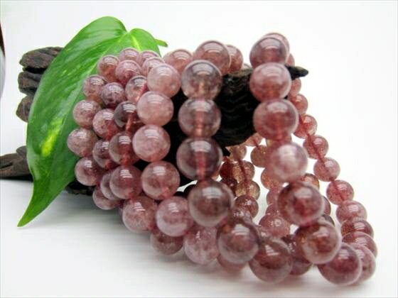 【ブレスレット】アフリカンストロベリークォーツ品質AAAΦ10.6〜11.7mm