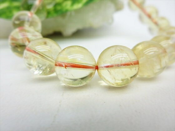 【ブレスレット】天然シトリン品質AAAΦ10.6±0.2mm【一点物】