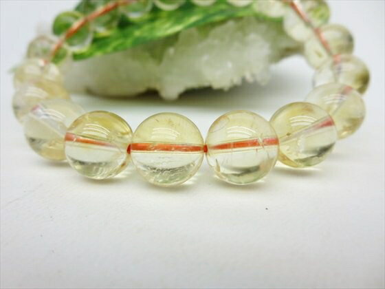 【ブレスレット】天然シトリン品質AAAΦ10.6±0.2mm【一点物】