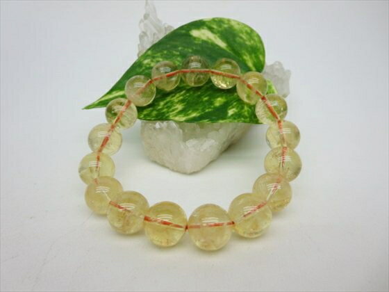 【ブレスレット】天然シトリン品質AAAΦ12.8±0.2mm【一点物】