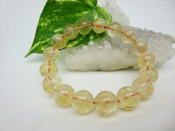 【ブレスレット】天然シトリン品質AAAΦ12.8±0.2mm【一点物】