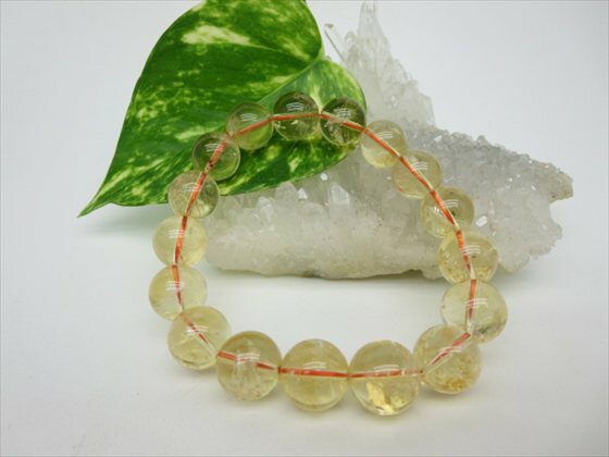 【ブレスレット】天然シトリン品質AAAΦ12.8±0.2mm【一点物】