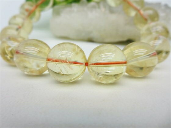 【ブレスレット】天然シトリン品質AAAΦ12.8±0.2mm【一点物】