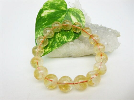【ブレスレット】天然シトリン品質AAAΦ12.8±0.2mm【一点物】