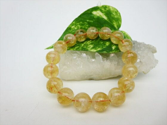 【ブレスレット】天然シトリン品質AAAΦ12.8±0.2mm【一点物】