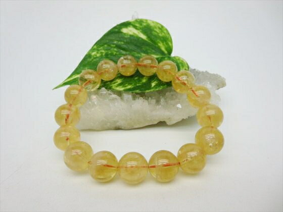 【ブレスレット】天然シトリン品質AAAΦ12.8±0.2mm【一点物】